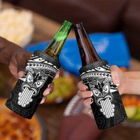 New Zealand Te Reo Maori 4 in 1 Can Cooler Tumbler Kia Kaha Maori Language Week Black Style LT9 - Polynesian Pride