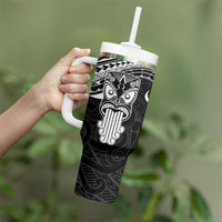 New Zealand Te Reo Maori Tumbler With Handle Kia Kaha Maori Language Week Black Style LT9 - Polynesian Pride