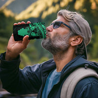 Personalised New Zealand Te Reo Maori 4 in 1 Can Cooler Tumbler Kia Kaha Maori Language Week Green Style LT9 - Polynesian Pride