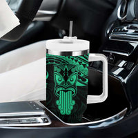 Personalised New Zealand Te Reo Maori Tumbler With Handle Kia Kaha Maori Language Week Green Style LT9 - Polynesian Pride