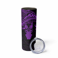 Personalised New Zealand Te Reo Maori Skinny Tumbler Kia Kaha Maori Language Week Purple Style LT9 - Polynesian Pride