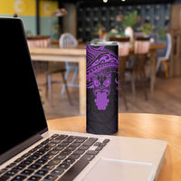 Personalised New Zealand Te Reo Maori Skinny Tumbler Kia Kaha Maori Language Week Purple Style LT9 - Polynesian Pride