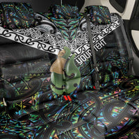 Personalised Maori Manaia Back Car Seat Cover New Zealand Tribal Hei Matau Papua Shell LT9 - Polynesian Pride