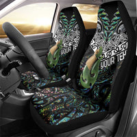 Personalised Maori Manaia Car Seat Cover New Zealand Tribal Hei Matau Papua Shell LT9 - Polynesian Pride
