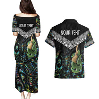 Personalised Maori Manaia Couples Matching Puletasi and Hawaiian Shirt New Zealand Tribal Hei Matau Papua Shell LT9 - Polynesian Pride