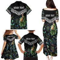 Personalised Maori Manaia Family Matching Puletasi and Hawaiian Shirt New Zealand Tribal Hei Matau Papua Shell LT9 - Polynesian Pride