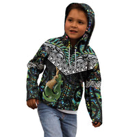Personalised Maori Manaia Kid Hoodie New Zealand Tribal Hei Matau Papua Shell LT9 - Polynesian Pride