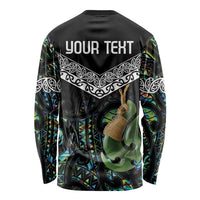 Personalised Maori Manaia Long Sleeve Shirt New Zealand Tribal Hei Matau Papua Shell LT9 - Polynesian Pride