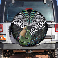 Personalised Maori Manaia Spare Tire Cover New Zealand Tribal Hei Matau Papua Shell LT9 Green - Polynesian Pride