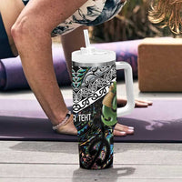 Personalised Maori Manaia Tumbler With Handle New Zealand Tribal Hei Matau Papua Shell LT9 - Polynesian Pride