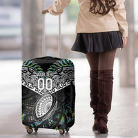 Custom New Zealand Luggage Cover Maori Rugby Tattoo Papua Shell