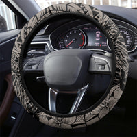 Beauty and The Warrior Polynesian Valentine Steering Wheel Cover Hibiscus FLowers Brown Style LT9 - Polynesian Pride