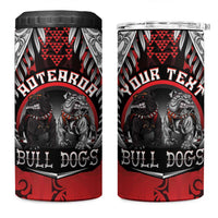 Aotearoa Bulldog Personalised 4 in 1 Can Cooler Tumbler Maori Kowhaiwhai Motif LT9 One Size: 16 oz Red - Polynesian Pride