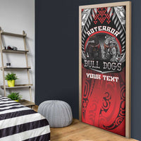 Aotearoa Bulldog Personalised Door Cover Maori Kowhaiwhai Motif LT9 - Polynesian Pride