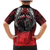 Aotearoa Bulldog Personalised Family Matching Mermaid Dress and Hawaiian Shirt Maori Kowhaiwhai Motif LT9 - Polynesian Pride