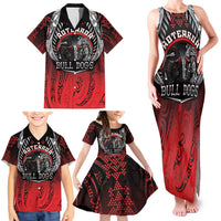 Aotearoa Bulldog Personalised Family Matching Tank Maxi Dress and Hawaiian Shirt Maori Kowhaiwhai Motif LT9 - Polynesian Pride