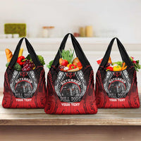 Aotearoa Bulldog Personalised Grocery Bag Maori Kowhaiwhai Motif