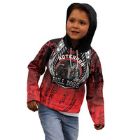 Aotearoa Bulldog Personalised Kid Hoodie Maori Kowhaiwhai Motif LT9 - Polynesian Pride