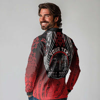 Aotearoa Bulldog Personalised Long Sleeve Polo Shirt Maori Kowhaiwhai Motif LT9 - Polynesian Pride