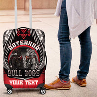 Aotearoa Bulldog Personalised Luggage Cover Maori Kowhaiwhai Motif LT9 Red - Polynesian Pride