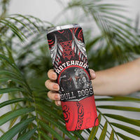 Aotearoa Bulldog Personalised Skinny Tumbler Maori Kowhaiwhai Motif LT9 - Polynesian Pride