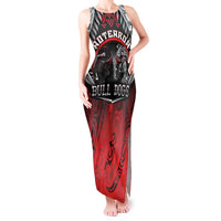 Aotearoa Bulldog Personalised Tank Maxi Dress Maori Kowhaiwhai Motif LT9 Women Red - Polynesian Pride