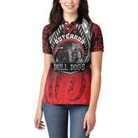 Aotearoa Bulldog Personalised Women Polo Shirt Maori Kowhaiwhai Motif LT9 - Polynesian Pride