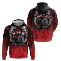 Aotearoa Bulldog Personalised Zip Hoodie Maori Kowhaiwhai Motif LT9 - Polynesian Pride