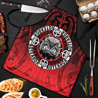 Aotearoa Bulldog Apron New Zealand Kowhaiwhai Tribal LT9 Red - Polynesian Pride