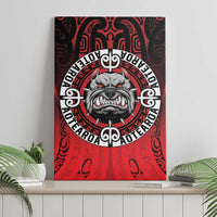 Aotearoa Bulldog Canvas Wall Art New Zealand Kowhaiwhai Tribal LT9 - Polynesian Pride
