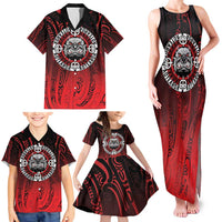 Aotearoa Bulldog Family Matching Tank Maxi Dress and Hawaiian Shirt New Zealand Kowhaiwhai Tribal LT9 - Polynesian Pride