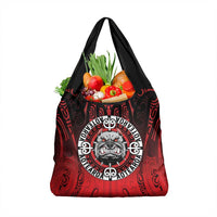 Aotearoa Bulldog Grocery Bag New Zealand Kowhaiwhai Tribal LT9 1-pack One Size Red - Polynesian Pride