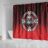 Aotearoa Bulldog Shower Curtain New Zealand Kowhaiwhai Tribal LT9 - Polynesian Pride