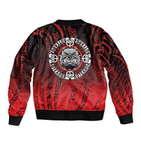 Aotearoa Bulldog Sleeve Zip Bomber Jacket New Zealand Kowhaiwhai Tribal LT9 - Polynesian Pride