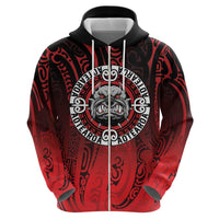 Aotearoa Bulldog Zip Hoodie New Zealand Kowhaiwhai Tribal LT9 - Polynesian Pride
