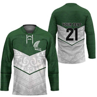 Custom New Zealand Maori Niho Taniwha Hockey Jersey - Polynesian Pride
