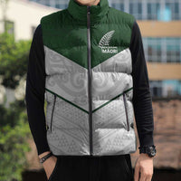 Custom New Zealand Maori Niho Taniwha Sleeveless Puffer Jacket - Polynesian Pride