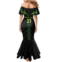 Custom New Zealand Maori Koru Koiri Motif Family Matching Mermaid Dress and Hawaiian Shirt LT9 - Polynesian Pride