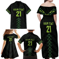 Custom New Zealand Maori Koru Koiri Motif Family Matching Off Shoulder Maxi Dress and Hawaiian Shirt LT9 - Polynesian Pride
