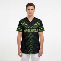 Custom New Zealand Maori Koru Koiri Motif Scrub Top - Polynesian Pride