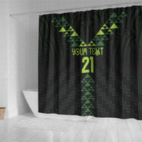 Custom New Zealand Maori Koru Koiri Motif Shower Curtain