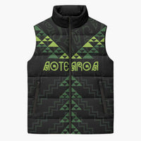 Custom New Zealand Maori Koru Koiri Motif Sleeveless Puffer Jacket - Polynesian Pride