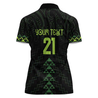 Custom New Zealand Maori Koru Koiri Motif Women Polo Shirt LT9 - Polynesian Pride
