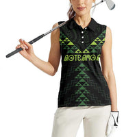 Custom New Zealand Maori Koru Koiri Motif Women Sleeveless Polo Shirt LT9 - Polynesian Pride