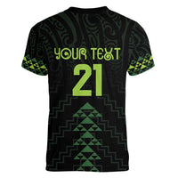 Custom New Zealand Maori Koru Koiri Motif Women V-Neck T-Shirt LT9 - Polynesian Pride