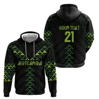 Custom New Zealand Maori Koru Koiri Motif Zip Hoodie