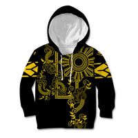 Filipino Sun Tribal Tattoo Kid Hoodie Philippines Inspired Barong Simple Gold LT9 Hoodie Gold - Polynesian Pride