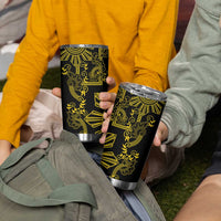 Filipino Sun Tribal Tattoo Tumbler Cup Philippines Inspired Barong Simple Gold LT9 - Polynesian Pride