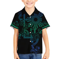 Filipino Sun Tribal Tattoo Hawaiian Shirt Philippines Inspired Barong Blue Art LT9 - Polynesian Pride