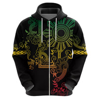 Filipino Sun Tribal Tattoo Hoodie Philippines Inspired Barong Reggae Art LT9 - Polynesian Pride